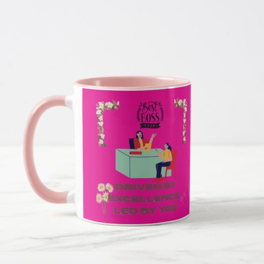 Boss Mode Geactiveerd hot pink Mok (Links)