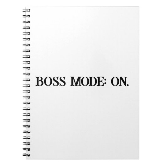 Boss Mode Motivatie Notitieboek voor vrouwen (Voorkant)