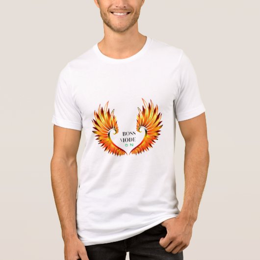 BOSS MODE OP Fiery Wings T-shirt voor degenen die (Voorkant)