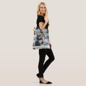 Boss Mom Energy Plaid Photo Collage Tote Bag (Op model)