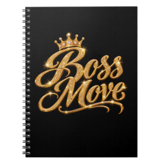 Boss Move Gouden Kroon Spiraal Notebook Notitieboek