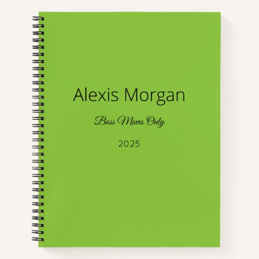 Boss Moves Dagelijkse Planner Notitieboek (Voorkant)