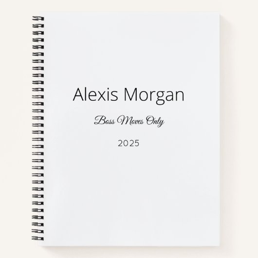 Boss Moves Dagelijkse Planner Notitieboek (Voorkant)