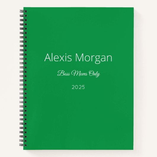 Boss Moves Dagelijkse Planner Notitieboek (Voorkant)