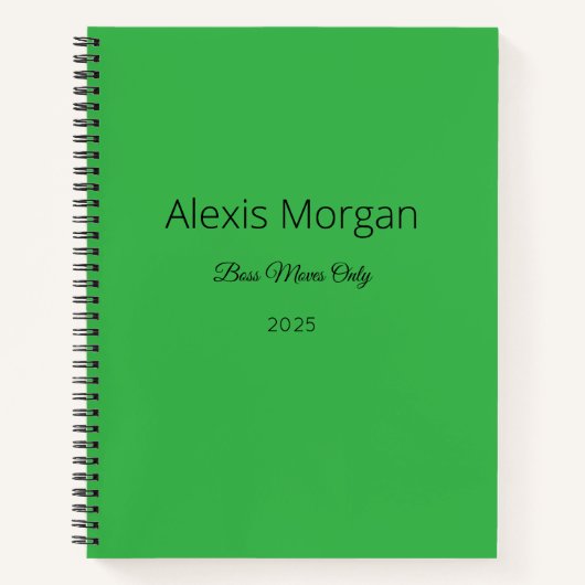 Boss Moves Dagelijkse Planner Notitieboek (Voorkant)