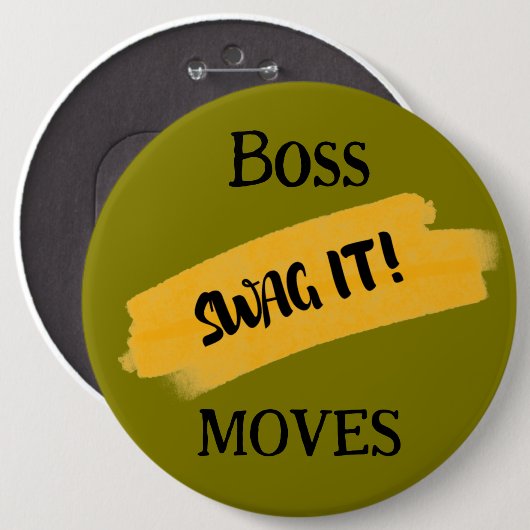 Boss Moves Ronde Button 6,0 Cm (Voorkant /achterkant)
