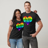 Boss Mum Rainbow Heart Mom Loves That She's In Cha T-shirt (Unisex)