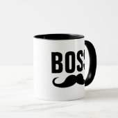 BOSS MUSTACHE COFFEE MOK VOOR HEM (Voorkant rechts)