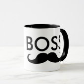 BOSS Mustache mok koffie (Voorkant rechts)