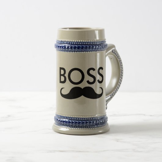 BOSS Mustache Steins & Coffee Mugs Bierpul (Voorkant rechts)
