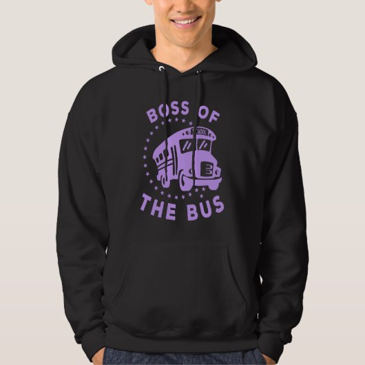 Boss of the Bus School Bus Driver Hoodie (Voorkant)