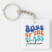 Boss of the Class Teacher Wordart Sleutelhanger (voorkant)