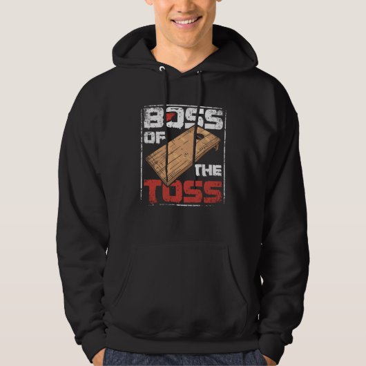Boss of the toss cornhole hoodie (Voorkant)