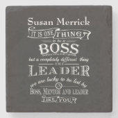 Boss onderzetter desk gift (Voorkant)