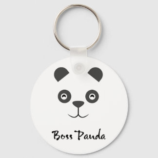Boss Panda Button Sleutelhanger
