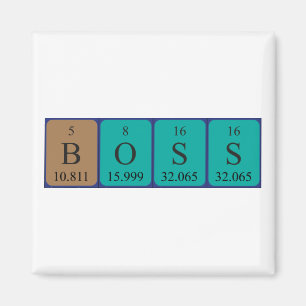 Boss periodiek table name magnet