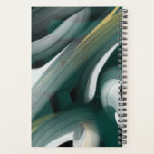 BOSS Planner Trend Abstracte Kunst Zwart Wit Groen (Achterkant)