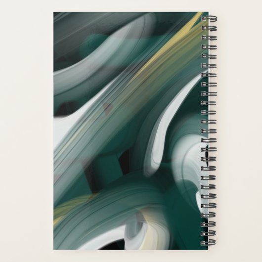 BOSS Planner Trend Abstracte Kunst Zwart Wit Groen (Achterkant)