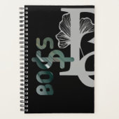 BOSS Planner Trend Abstracte Kunst Zwart Wit Groen (Voorkant)