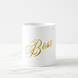 Boss Quote Faux Gold Foil Metallic Sterkte Koffiemok