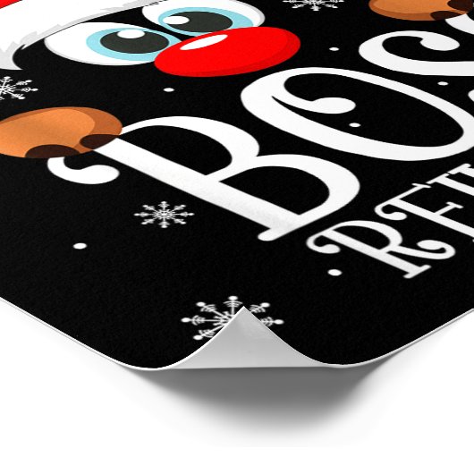 Boss Reindeer Christmas Family Matching Group Funn Poster (Hoek)