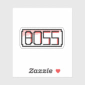"BOSS" Retro font Sticker (Vel)