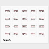 "BOSS" Retro-lettertype Vierkante Sticker (Vel)