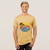 Boss Retro Sunset Design Tri-Blend Shirt (Voorkant volledig)