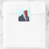 Boss Rooster Vierkante Sticker (Tas)