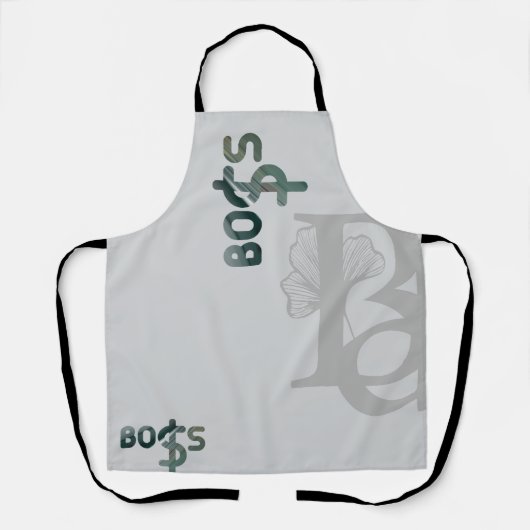 BOSS Schort Abstracte Trend Decor Keuken Groen (Voorkant)