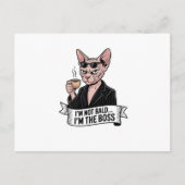 Boss Sphynx Cat Coffee Artwork Briefkaart (Voorkant)