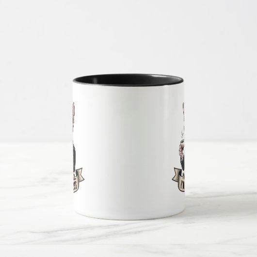 Boss Sphynx Cat Coffee Illustration Mok (Midden)