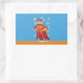 Boss Superheld op Vaderdag Rechthoekige Sticker (Tas)