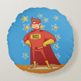 Boss Superheld op Vaderdag Rond Kussen