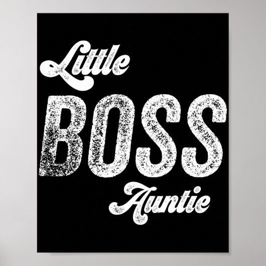 Boss tante Baby Moederdag Poster (Voorkant)