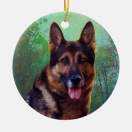 Boss the German Shepherd Keramisch Ornament