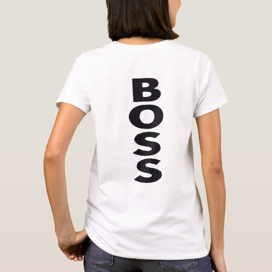 Boss Typography Design National Boss Day T-shirt (Achterkant)