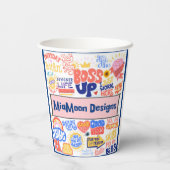 BOSS UP - LIET OP UW PAPIERCUPS PAPIEREN BEKERS (Achterkant)