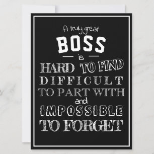 Boss vertrekt Dank je appreciatie Gift voor hem Kaart