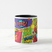 BOSS - Voeg naam toe aan COMIC SUPERHELDEN WERELDS Mok (Midden)