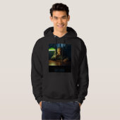 Boss w tekst mannen zwart hooded sweatshirt (Voorkant volledig)