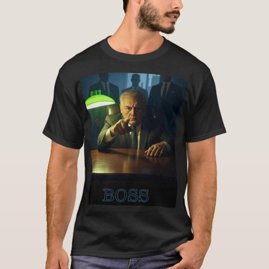 Boss w tekst mannen zwart T-shirt (Voorkant)