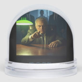 Boss w tekst sneeuw wereldbol sneeuwbol (Voorkant)