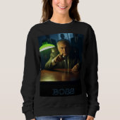 Boss w tekst vrouwen zwart sweatshirt (Voorkant)