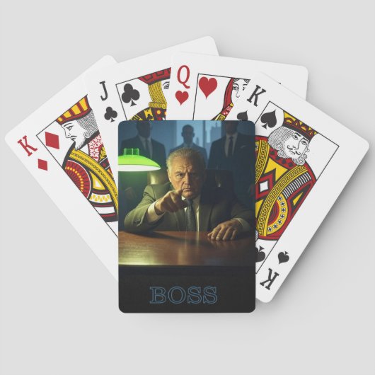 Boss w text Poker speelkaarten (Achterkant)