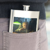 Boss w text stainless steel flask flacon (Voorbeeld)