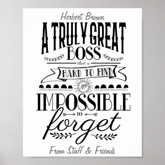 Boss-waardering Poster (Voorkant)