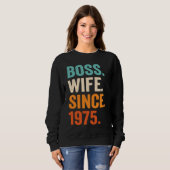 Boss Wife Since 1975 48th wedding anniversary Trui (Voorkant volledig)