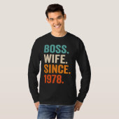 Boss Wife Since 1978 45th wedding anniversary T-shirt (Voorkant volledig)
