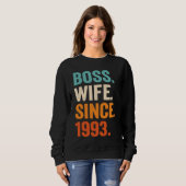 Boss Wife Since 1993 30th wedding anniversary Trui (Voorkant volledig)